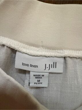 J. Jill Love Linen Top in Off-White